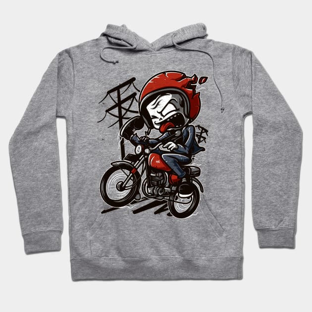 cute skull rider Hoodie by unlesssla